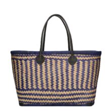 PE Florence Bozaka Rieten Mand blauw strandtas