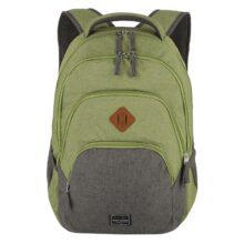 Travelite Basics laptop laptop rugzak Melange green/grey