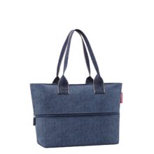 Reisenthel Shopping Shopper e1 herringbone dark blue damestas